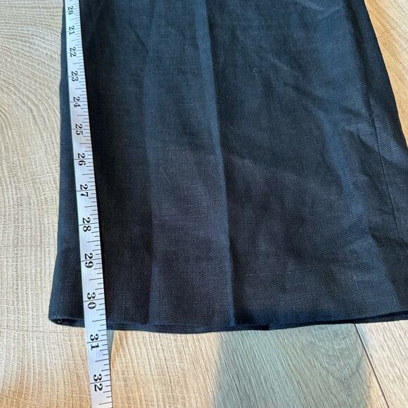 Banana Republic Lina Straight Linen Pant Black 12 882876 - Picture 11 of 11